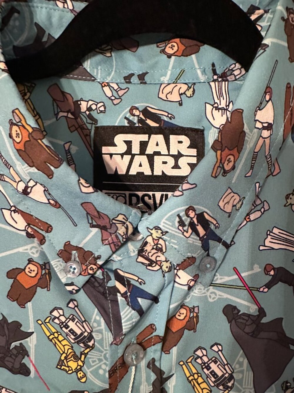 RSVLTS Star Wars Galactic Mashup KUNUFLEX Shirt Men's Medium NWT
